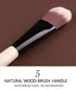 Foundation Make -upborstel - Deppertly Original Wood Synthetic Professional Liquid Cream Bending Cosmetic Brush Epacket