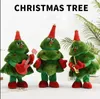 Poupées d'arbre de noël chantantes et dansantes, 3 styles de jouets électriques en peluche pour enfants, cadeaux de noël, vente en gros d'usine