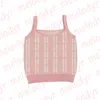 Women Sleeveless T Shirts Letter Print Tanks Fashion Summer Sport Casual Knitted Vest Crop Tops