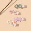 Hair Accessories 36pc/lot Daisy Flower Clips Born Baby Kid Girl Pearl Barrettes Girls Hairpin Children Headwear