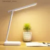 Lâmpadas de mesa 6000mAh LED Lâmpada de mesa USB carregável 3 cores Stepless Dimmable Desk Lamp Touch Dobrável Proteção para os olhos Leitura Luz noturna 2023 Q231104