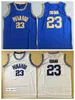 Barack Obama Jersey 23 Men College Basketball High School High School Punahou Jersey Uniforme Equipe Cor Blue Away University White University Breathable