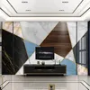 Wallpapers Custom elke maat muurschildering behang modern eenvoudig geometrisch marmeren muur schilderij woonkamer tv -bank slaapkamer papel de parede sala 3d