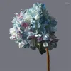 Dekorativa blommor Simulering Hydrangea Silk Flower Single Plastic Artificial Shop Decoration Arrangement Wedding