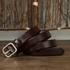 Belts Pure Cowhide 2.4cm Wide Women Belt Thick Genuine Leather For Female Strap Top Quality Pin Buckle Waistband Jeans