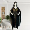 Ethnic Clothing 2023 Muslim Fashion Dresses Abaya For Women Dubai Luxury Black Chiffon Boubou Dress Caftan Wedding Party Occasions