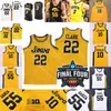 2023 Kadın Final Four 4 Jersey Iowa Hawkeyes Basketbol NCAA Koleji Caitlin Clark Luka Garza Joe Wieskamp CJ Fredrick Bohannon Connor McCaffery Ulis Toussaint