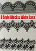 18pcs Black White Lace Nail Art Water Decals Transfer Transfers DECAL Nail Art Wrap Wraps Sexy Strip Tattoo FOR NATURAL FALSE 7466509