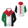 Herrtröjor 3d casual hoodie palestine flagga emblem palestinian polyester unisex män kvinnor haruku fleece tröja tröja