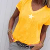 Koszulka koszulki damskiej w dekolcie w damcu dla kobiet mody z krótkim rękawem topy streetwear harajuku damskie ubranie Y2K seksowne damskie koszulka T-shirt zwykłe kolorowe koszulki 230403