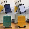 2023-Bourget PM Trolley Case Suitcase Canvas Leather 360 Degree Rotative Wheels Women Men Bagage Travel 20 Inches Universal Wheel Duffel Påsar