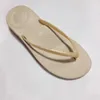 2023 Fitflop Women Slippers Summer Luxury Leather Slip-on Designer Slipper Beach Shoes Slides Fashion Metal Button Decor Party Flats Sport Sliders eur 36-39