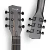 Electric Guitar Smart Carbon Fiber Acoustic 35 Inch with Pickup, Case, Strap, Cable Travel Guitarra Violao