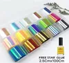 2.5*100 cm holografisk nagelfolie Set Transparent Christmas Series Transfer Sticker Manicure Nail Art Decals9047556