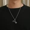 Chains Vintage Men Hip Hop Jewelry 2023 Punk Stainless Steel Hip-hop Soul Chariot Motorcycle Pendant Necklace Male Long Box Chain