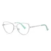 Sunglasses 2023 Delicate Cat Eye Anti Blue Light Blocking Reading Glasses Frames Optical Eyeglasses Metal Office Women