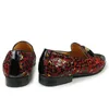 GAI Mocassini eleganti Scarpe da uomo in pelle verniciata con paillettes Stile moderno di design Calzature per feste quotidiane Moda Slip-on fatte a mano Rosso Personalizzato 230403