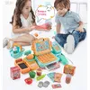 Sonstiges Spielzeug 24-teiliger Supermarkt-Kassentisch Lebensmittel Warensimulation Kinder Pretend Play Shopping Cash Register Set Spielzeug für Mädchengeschenk 230403