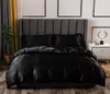 Lyxbäddar Set King Size Black Satin Silk Comforter Bed Home Textil Queen Size Däcke Cover Cy2005197570807