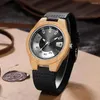 Orologi da polso Funzioni speciali uniche di ore e minuti Display Orologio da polso al quarzo in legno Orologio da uomo in pelle retrò minimalista Orologi in legno