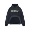 Heren designer hoodie balencigs Mode Hoodies Hoody Heren Truien Hoge kwaliteit versie Tape Bandage Sweatshirt met capuchon Familie Nieuwe losse pasvorm Sport Casual Tren LETB