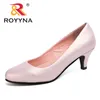 Dress Shoes Royyna Spring herfststijlen Pumps vrouwen grote size mode sexy ronde teen zoete kleurrijke zachte vrouwen schoenen 230403