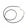Chokers 100pcsLot Bulk 1-2MM Black Wax Leather Snake Necklaces Cord String Rope Wire Extender Chain For Jewelry Making Wholesale 230403