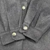 PRP 홈 양모 금속 삼각형 고급 회색 코트 남성과 같은 작은 프랑스 단순 게으른 스타일