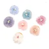 Hair Accessories 10Pcs/Lot In Sweet Snow Yarn Flower Clips For Girls Safety Hairpins Barrettes Headwear Kids Rope