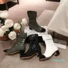 2023-sensual mulher sapatos no outono e inverno botas de luxo designer botas curtas couro tamanho grande salto alto