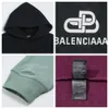 Balencaiiga Hoodies Hoodie Sweater B Family High Edition Paris新しいロックボタン印刷された男性の女性のルーズ