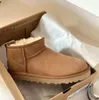 Designer Tazz Plataforma Chinelos Mulheres Tasman Botas Real Couro Pele Clássicos Mini Marrom Preto Bota de Neve Slip-on Les Petites Camurça Selo de Lã