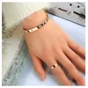 2023 explosive bracelet Bracelet Light Luxury High Grade Titanium Gold Exquisite Fashion Design Opening Girlfriend Bracelet Gold Hand Jewelry Girl Simple