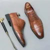 Robe chaussures 2023 mariage cuir affaires pour hommes formel blanc luxe luxe oxford mode carrière travail