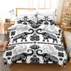 Послоческие наборы полиэстера набор Boho 3 PCS Pect Cover Super King Size Size Bedlothes Bohemia lephant home textile 228x228