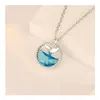 Arts And Crafts 925 Sier Mermaid Tear Clavicle Necklace Sen Fashion Stylish Creative Ocean Crystal Foam Set Chain Drop Delivery Home Dhqrv