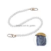 Andra modetillbehör Bälten Kvinnliga trendiga smycken Jeans Pearl Chain for Pants Ring Clip Keyring Fashion Women Cute Pear Dhgarden DH2NS