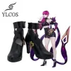 Costumes Catsuit jeu LOL KDA Agony's Embrace Evelynn Cosplay, bottes noires, chaussures de fête d'halloween pour femmes et filles