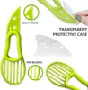 3 in 1 affettatrice per avocado strumento per verdure multifunzione taglierina per frutta coltello coltello in plastica pelapatate separatore burro di karitè gadget da cucina