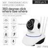 IP -kameror HD 1080p 720p WiFi Mini Camera Wireless H.264 Home Security Night Vision 360 Degree Video Surveillance Camcorder med 3PC DHKBG