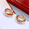 Trinity Ring Charms for Woman Designer Size 678 voor man paar tricyclische crossover Gold vergulde 18K T0P Kwaliteit Hoogste Teller Kwaliteit Exquisite Gift 010