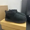 Ultra Mini Boot Designer Kvinna Vinter Ankel Australien Snöstövlar Tjock Botten Real Leather Warm Fluffy Booties Platform Boot Size 35-44 Högkvalitativ skor