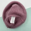 Beanieskull Caps настоящий кроличий мех Трехкратный вязаная кепка Soft Caper's Style Beanie Hats Lady осень зима теплый череп 230403