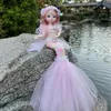 人形45cm 17 72INCH MERMAID DOLL DOLL TOY TOY blue Eyed Children's Princess Weddess Dress Christmas Halloween感謝祭231110