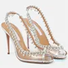 Wedding sandal Crystal decoration platform pump PVC chunky block heels open-toe shoes peep Toes Slingbacks Pretty Evening Dress