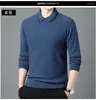 Men's Sweaters Real Sheep Wool Jumper Autumn & Winter Casual Turn Down Collar Knit Clothes Pullover Male Pure Sweater