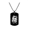 Pendentif Colliers Jeu Genshin Impact Collier De Mode Noir Couleur En Acier Inoxydable Pour Hommes Femmes Cosplay Cadeau Fan Collection