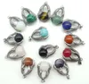 Charms 10PCSKraft-beads Vintage Silver Plated Dragon Claw Ball Bead Natural Stone Pendant DIY Making Jewelry Necklace