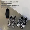 Sapatos de vestido sapatos de dedo da moda de dedo de dedos de dedo planos mulheres deslizam mocassins confortáveis ​​sapatos de padrão de cobra de balé de balé 35-41 Zapatillas Mujer 230403