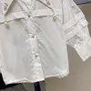 Camisas para niños BABI Ropa para niña Ropa para niña Otoño Niñas para niños Manga larga Perla Colgante Polo Moda coreana Camiseta blanca Kawaii 230403